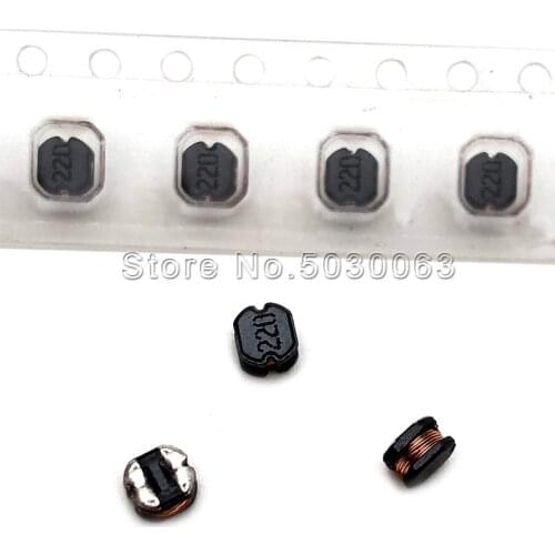 50pcs/lot SMD power inductor CD32 220UH 0.15A printed 221 PIO32-221KT 3.5*3*2.1MM