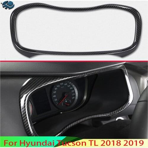 For Hyundai ix35 2018 2019 Carbon Fiber Style Interior Instrument Panel Around trim