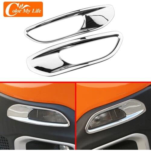 Car Exterior Styling Daytime Running Lamp Light Decor Cover Frame Rings Sticker Fit for Jeep Renegade 2015 - 2020 Accessories