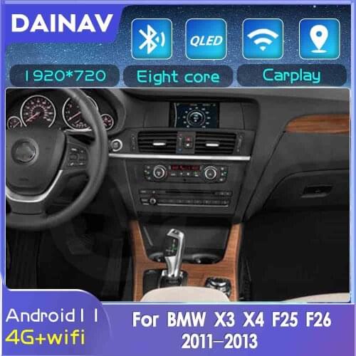 CarPlay 256GB 2 Din Android 11 Car Stereo Video Player For BMW X3 X4 F25 F26 2011-2013 NBT System Car Radio Autoradio Head Unit