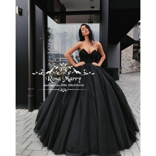 Gothic Black Ball Gown Prom Dresses 2021 Corset Plus Size Puffy Tulle Vestido De Fiesta Formal Evening Party Gowns for Women