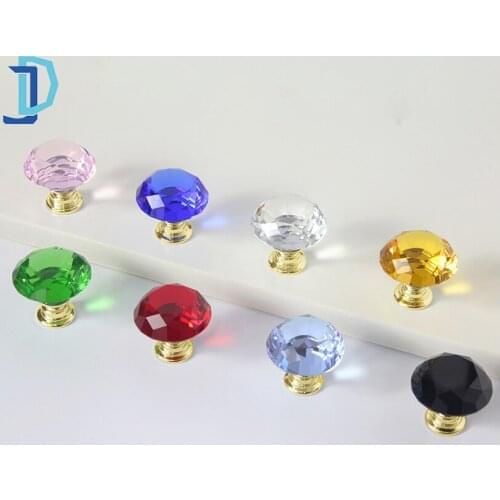 Crystal Shake Handle Faceted Ball Knobs Single Hole Modern Chest Cupboard Door Pulls Furniture Knobs Cabinet Handles