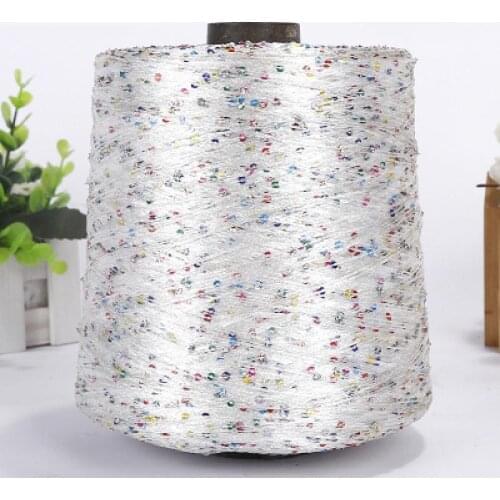 Skein Cashmere Crochet Yarn for Knitting Knit Thread Sequined Yarn 500G natural silk colorful unique sequins knitting yarn