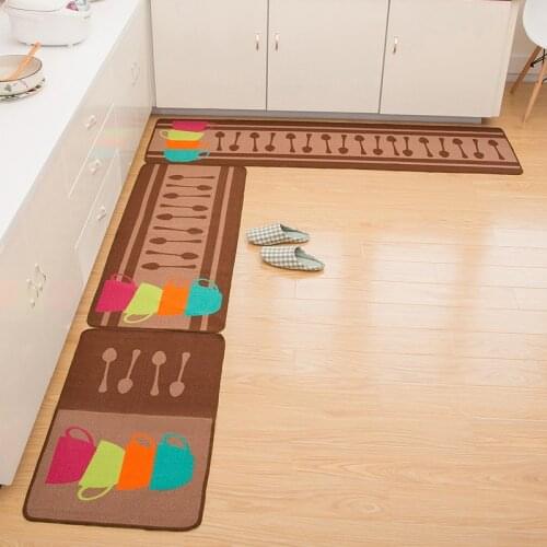 Zeegle Kitchenware Printed Kitchen Rug Mats For The Hallway Anti-slip Door Mats Indoor Sofa Table Floor Mats Bedroom Carpets