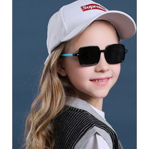 2020 Kids Sunglasses Polarized Square Cute Sun Glasses Boys Girls Eyeglasses Resin Flexible Safety Frame Anti Reflective Shades