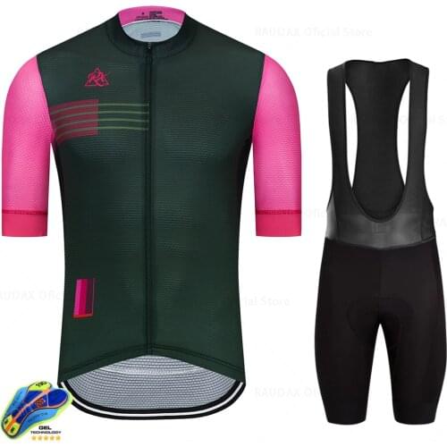 Mens Clothes 2021 Pro Team Raudax RX Areo Cycling Jersey Mtb Short Sleeve Cycling Clothing Summer Road Bike Sets Triathlon