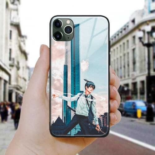 Aki Chainsaw man fanart manga Soft Silicone Glass Phone Case Cover Shell For iPhone SE 6 6s 7 8 Plus X XR XS 11 12 Mini Pro Max