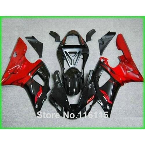 Fairing kit for YAMAHA YZF R1 2000 2001 red black fairings set R1 00 01 full injection 1489