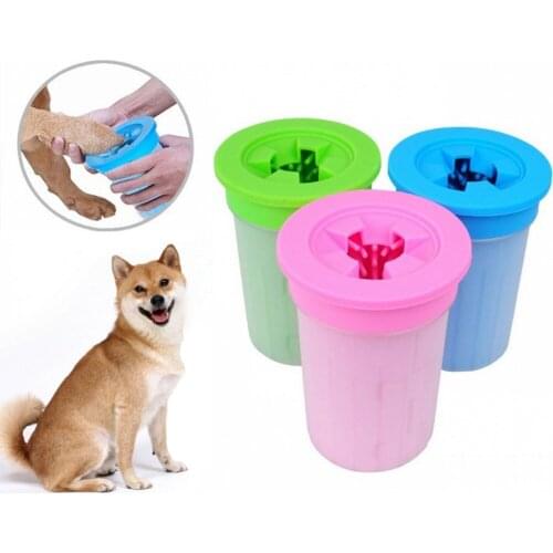 New Pet Dog Foot Washer Cup Small Dogs Foot Cleaning Bucket Soft Silicone Brush Puppy Cat Paw Cleaner Cup Pet Cleaning Product