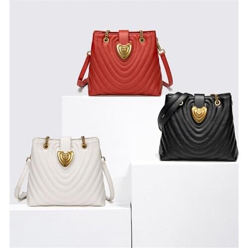 Luxury Designer Inspired Handbag Woman Crossbody Bag PU Leather Ladies Shoulder Bag 2019 White