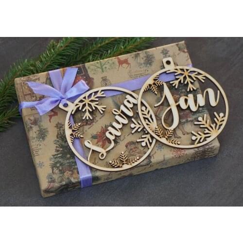 CHRISTMAS tree baubles Christmas tree decors personalized ornament laser cut names CHRISTMAS custom gift tags with name Decor