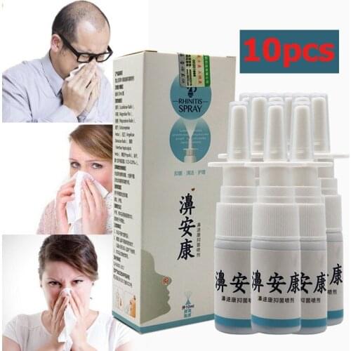 10pcs Nasal Spray Chronic Rhinitis Sinusitis Spray Chinese Traditional Medical Herb Rhinitis Treatment Nose health care