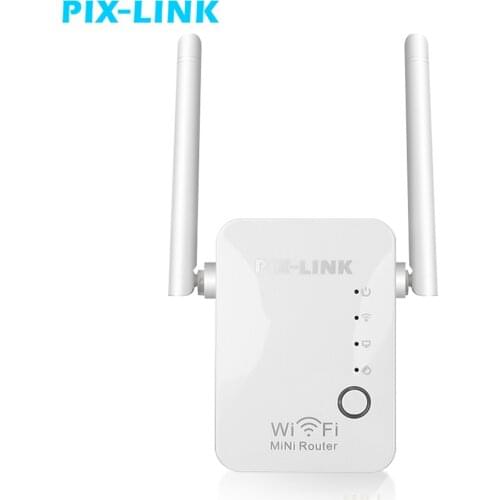 PIXLINK Wireless Router Wifi Repeater Range Extender Signal Amplifier 300Mbps Network Booster 2.4G Wi-Fi Access Point Mini