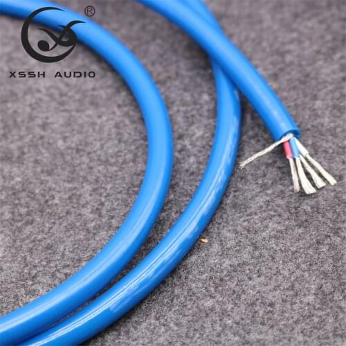 XSSH Audio Brand HIFI SQ-88B G5 8mm dia. 4 Core Silver OFC Pure Copper Shield Interconnects Balanced Audio Cable Cord Wire