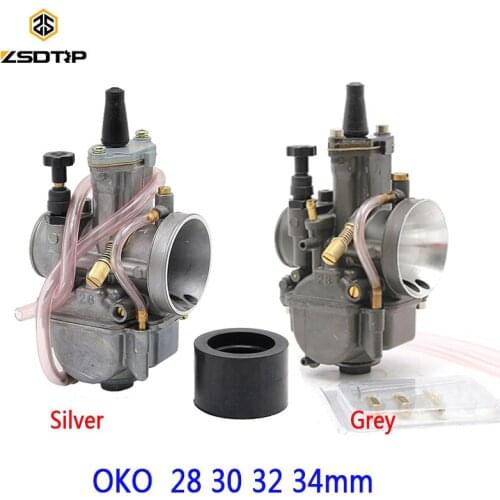 ZSDTRP 2T 4T 28 30 32 34mm Carburetor Replacement OKO PWK Carb with Power Jet Racing Scooter Dirt Bike Pit ATV