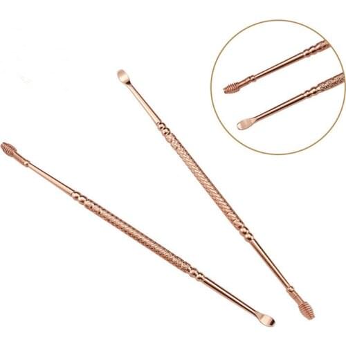 1PC Double-ended Stainless Steel Spiral Ear Pick Spoon Ear Wax Removal Cleaner Ear Tool Multi-function Portable