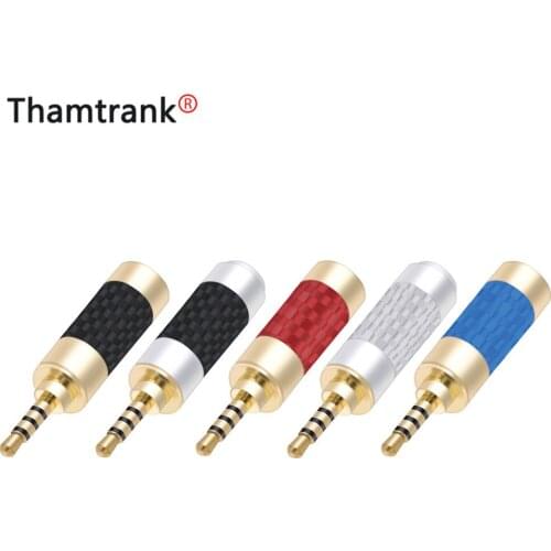 10pcs/lot Jack 2.5mm 4 Poles Male Plug Carbon Fiber 4 Pin 2.5mm Stereo Plug Soldering Headphone Wire Connector for 6MM Cable