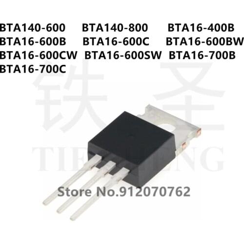 10PCS BTA140-600 BTA140-800 BTA16-400B BTA16-600B BTA16-600C BTA16-600BW BTA16-600CW BTA16-600SW BTA16-700B BTA16-700C TO-220