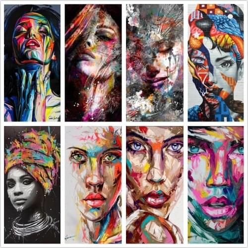 Watercolor Girls Pop Art Street Graffiti Wall Art Canvas Prints Abstract Canvas Paintings on The Wall Pictures for Home Decor