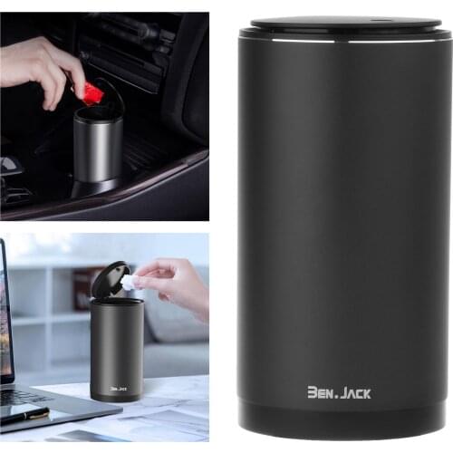 Car Trash Can Portable Garbage Bin Waste Basket Bin Rubbish Bin Black