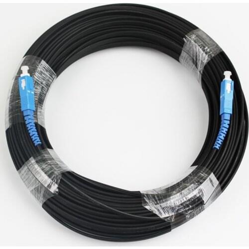Free Shipping Outdoor Drop Cable SC Singlemode SM Simplex FTTH Singlemode Fiber Optic Jumper Cable Steel StengthenHigh adaptabil