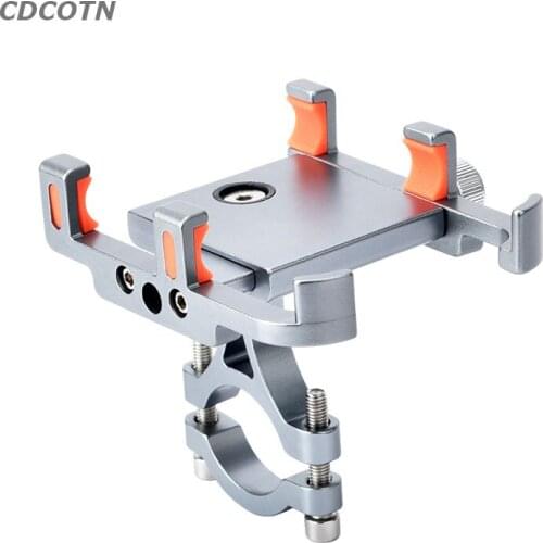 CDCOTN Aluminum Alloy Motorcycle Mobile Phone Holder 360 Degree Rotating Bracket Mountain Bike Bicycle Cellphone Holder Universa