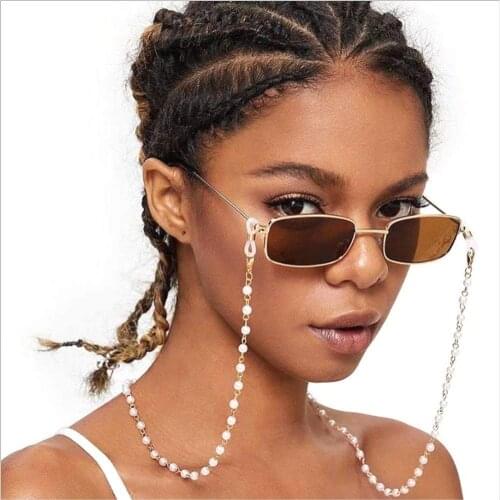 Fashion Glasses Chains Women Eyeglasses Sunglasses Eyewears Cord Holder Neck Strap Rope Chain Lady Pearl Mask Hanging Rope
