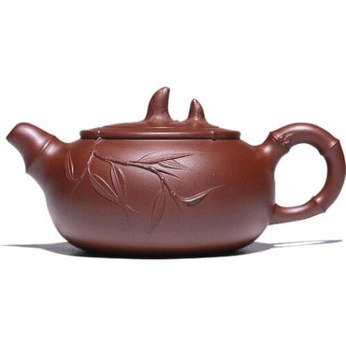 Yixing purple clay teapot handmade raw ore purple clay teapot handmade household purple clay teapot 400CC
