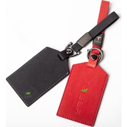 Model3 Card Cover Keychain Holder Keychain For Tesla Model Y 2021 Accessories Card Key Set Holder Case Key Bag Clip Three Y X S