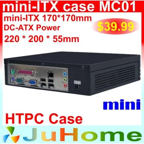 HTPC Mini-ITX case, 220*220*55mm, Ultra-thin, mini case of home theatre computer, on Car PC case, mini ITX case MC01