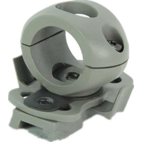Tactical helmet parts Single Clamp mount for 21mm 0.83' flashlight Plastic glial Black DE FG