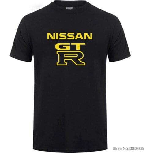 Short Sleeve Female male Summer Nissan GTR T-shirt Solid Colour Tops Cotton T Shirt