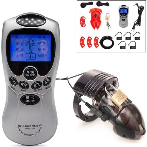 Toys for Adults Electro Shock Penis Chastity Cage Sex Toys Electric Shock Penis Cage Cockring Chastity Device Sex Toys For Men