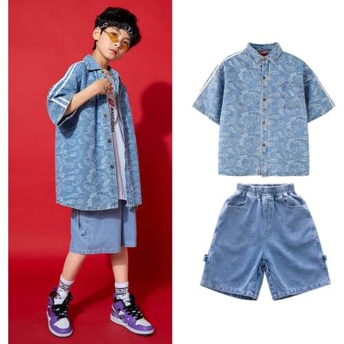 2021 Jazz Dance Costumes Short Sleeved Shorts Hiphop Outfits Ballroom Hip Hop Dancing Clothes Performance Rave Clothes DN8423