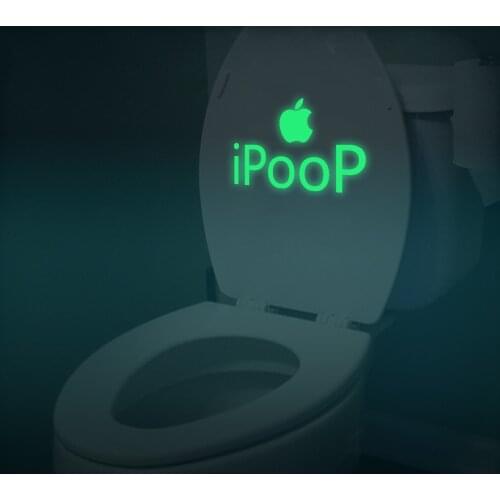 Creative Fluorescent Toilet Samile Faces Wall Stickers Glow Dark Luminous Paste Ceiling Living Room Bedroom Home Decoration