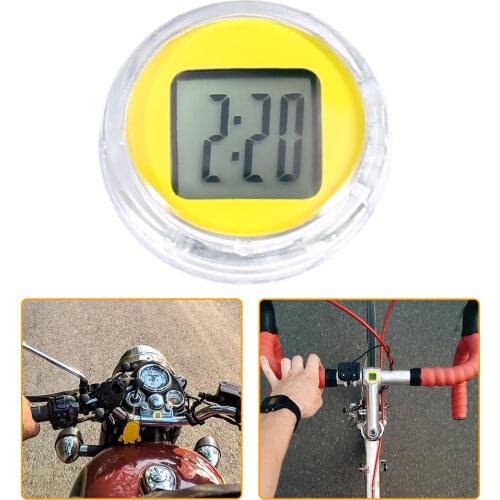 Mini Precision Motorcycle Clock Waterproof Compact Motorcycle Mount Adhesive Watch Moto Digital Clock With Stopwatch