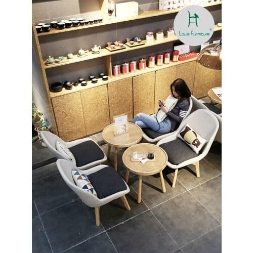 Louis Fashion Cafe Furniture Sets Coffee Milk Tea Coffee Shop Sofa Combination