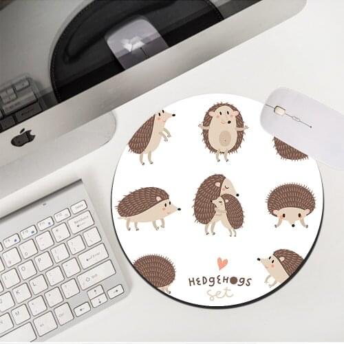 MRGLZY Drop Shipping Kawaii Hedgehog Small Mouse Pad Genshin Impact cute MousePad Desk Mat Non-slip Rubber PC Gaming Accessories