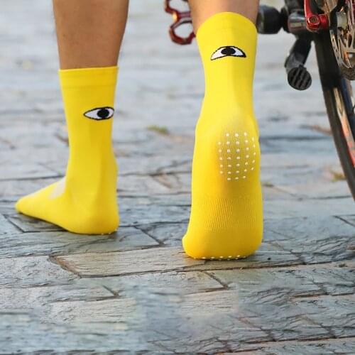 1 Pair Creative Men Women Knee-high Socks Wear-Resistant Ride Cycling Running The Knee Stockings Ladies Girls Warm Knee Socks