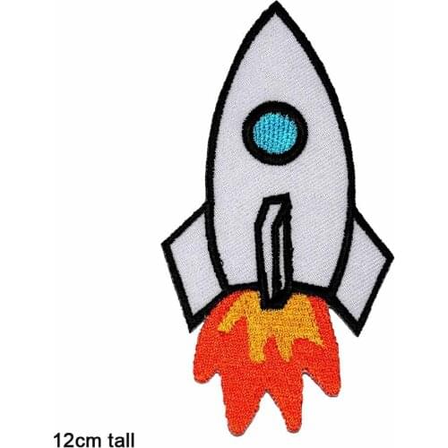 Rocket Wholesale Iron on Embroidered Cloth Clothes Patch For Clothing Girls Boys