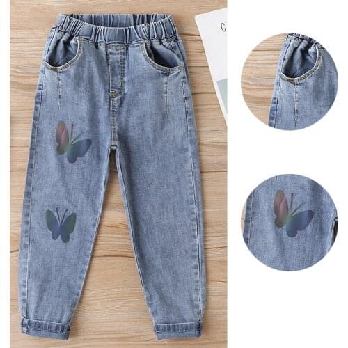 4-12 years old girl jeans boy jeans hole graffiti jeans casual pants children pants fashion versatile