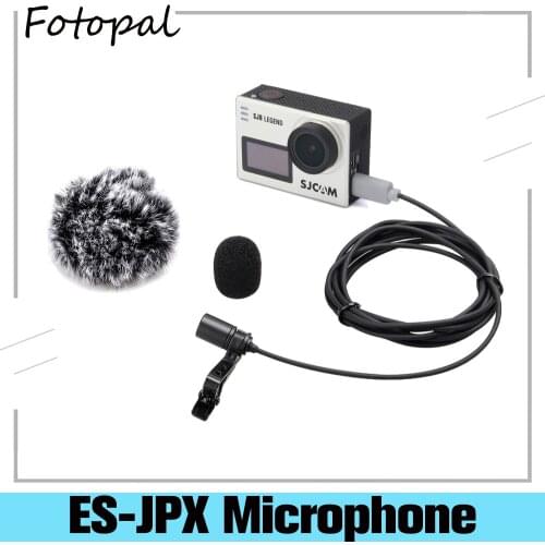 Fotopal Lavalier Microphone Clip-on Omni-directional Mic For Sjcam Sj6 Legend Sj7 Star Sj360 Sports Action Camera With Wind Muff
