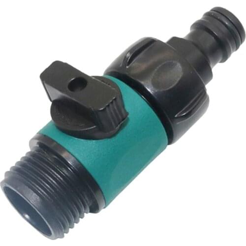 Plastic Valve With 3/4" Male Thread Quick Connector Car Wash Garden Irrigation Pipe Fittings Fast Couplings Safety Valve 1 Pc