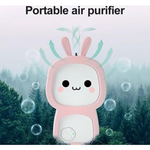 1pcs Portable Air Purifier Negative Ion Portable Necklace Mini Purifier Household For Formaldehyde Smoke Car Air Purifier