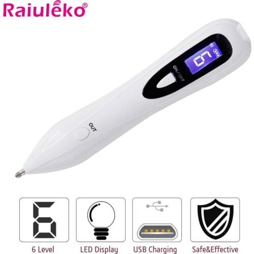 Profesional Plasma Pen Led Lighting Laser 9 level Skin Tag Removal Device LCD Mole Removal Pen Freckle Tattoo Dark Spot Remover