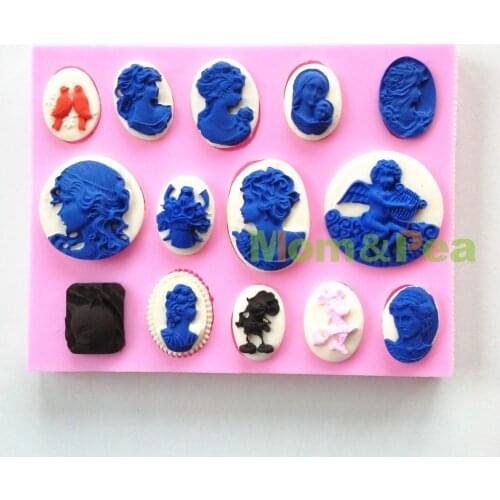 Mom&Pea 0577 Free Shipping Heads Shaped Silicone Mold Cake Decoration Fondant Cake 3D Mold