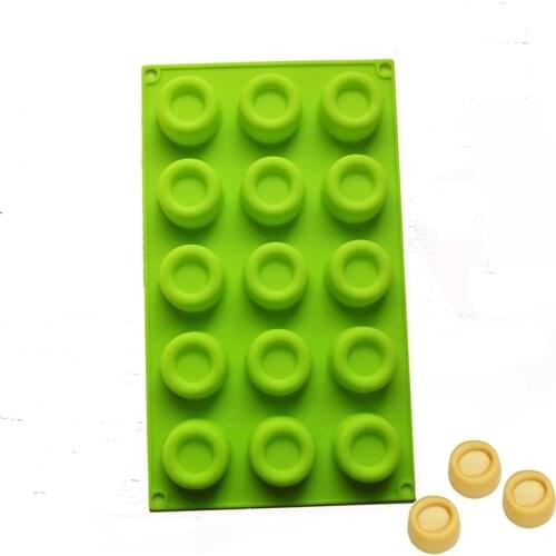 Silicone Mini Donut Mold Chocolate 15 Cavity Doughnut Baking Pan Tray Muffin Cups Chocolate Jelly Pudding Muold