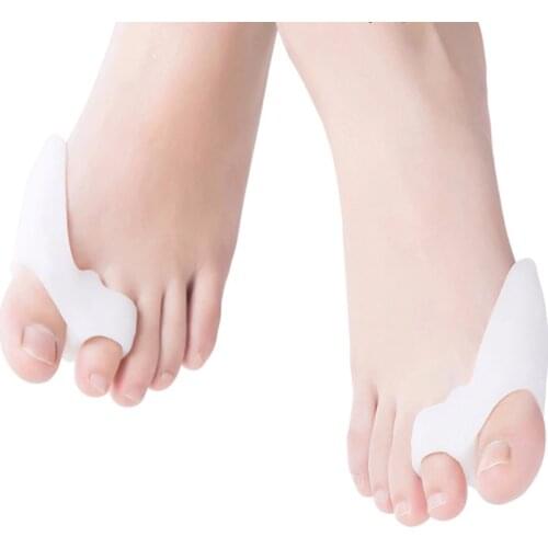 2 Pieces Foot Hallux Valgus Orthosis Toes Align Appliance Silicone Insole Toes Overlapping Separator Toe Care Tool Toe Separator