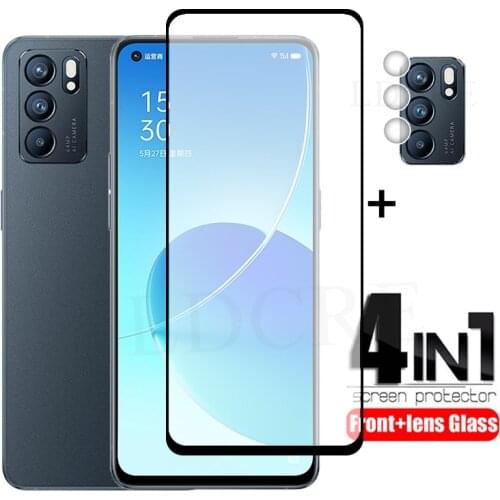Full cover Glass For OPPO Reno6 5G Glass Tempered Glass Screen Protector Camera Film For OPPO Reno6 5G Lens for OPPO Reno 6 5G
