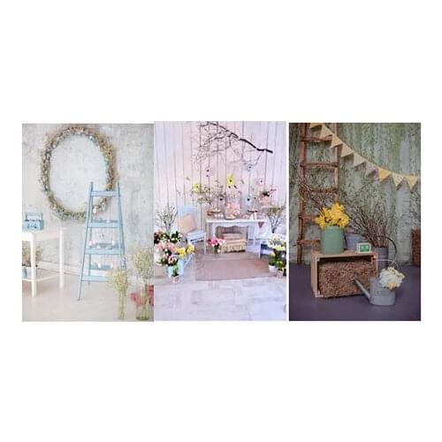 Thin Vinyl Easter Rabbit Wood Floor Eggs Children Photo Backdrops Printed indoor professional Photographic Studio Background